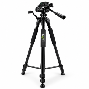 ICON 7862 Camera & Mobile Tripod Stand 180cm with Mobile Holder, Bluetooth Shutter Remote & Quick Release Plate