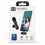 K9 Single Wireless Lavalier Microphone for Android Type-C & iPhone Lightning Devices
