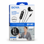 BOYA BY-M1 Clip-On Lavalier Microphone for Mobile, DSLR Camera, Laptop & Recording