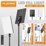 Plokama LIVE-P24 Professional LED Video Fill Light Panel with Stand & Remote