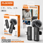 PLOKAMA VM-10 Wireless Lavalier Microphone for Type-C Android – 2.4G Plug & Play Mini Mic