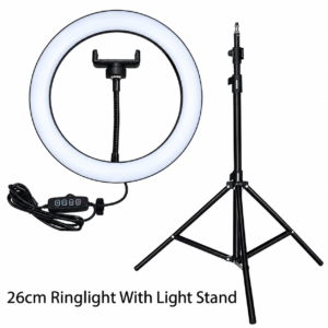 26cm LED Ring Light with Phone Holder & with Stand