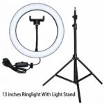 13 Inch LED Ring Light with Tripod Stand & Mobile Holder – 3 Light Modes